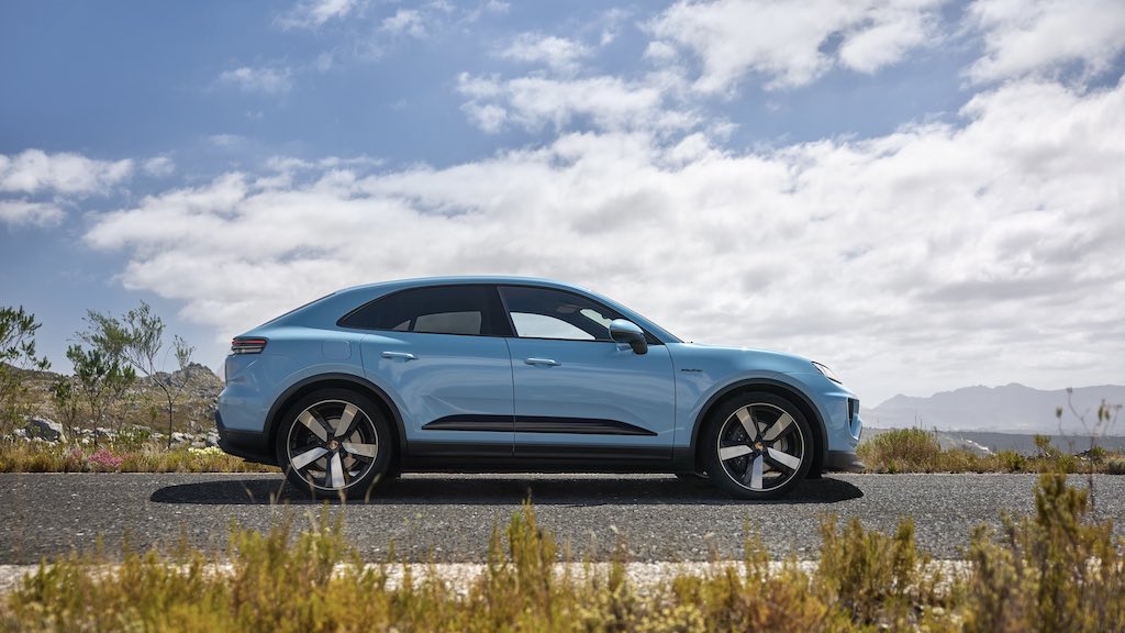 Porsche Macan EV. The base RWD Macan in Profile. Image courtesy of Porsche.