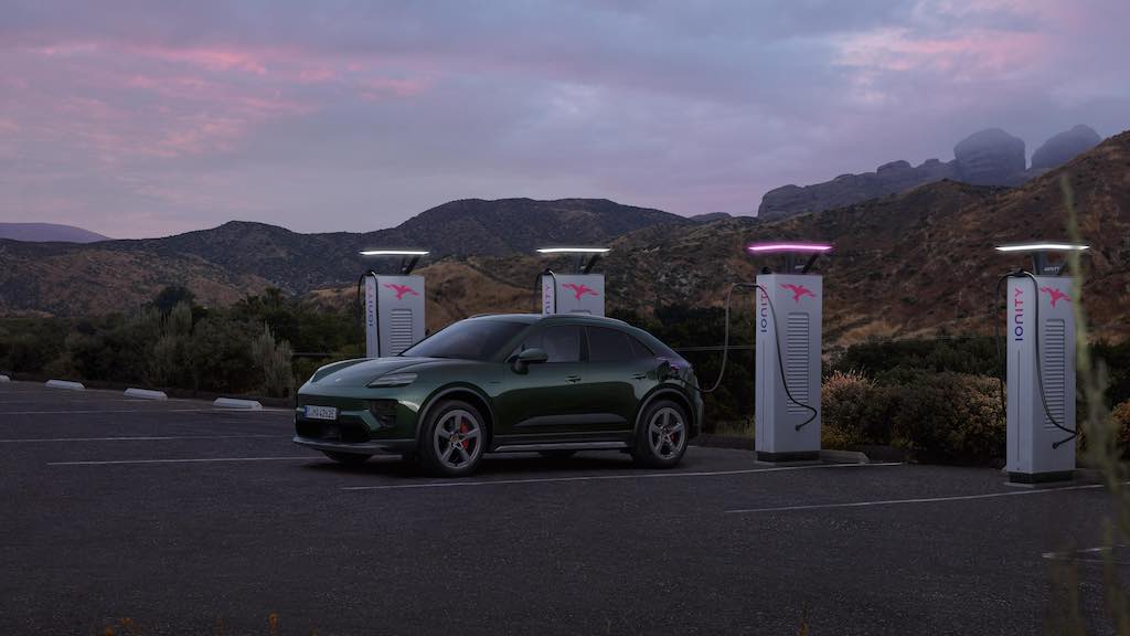 Porsche Macan EV. The Macan 4S recharging. Image courtesy of Porsche.