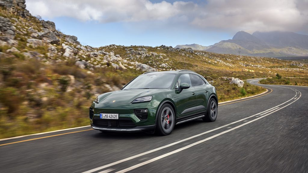 Porsche Macan EV. The Macan 4S on the road. Image courtesy of Porsche.