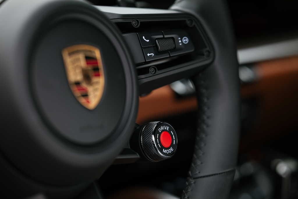 2025 Porsche 911 Carrera. Mode switch. Image courtesy of Porsche