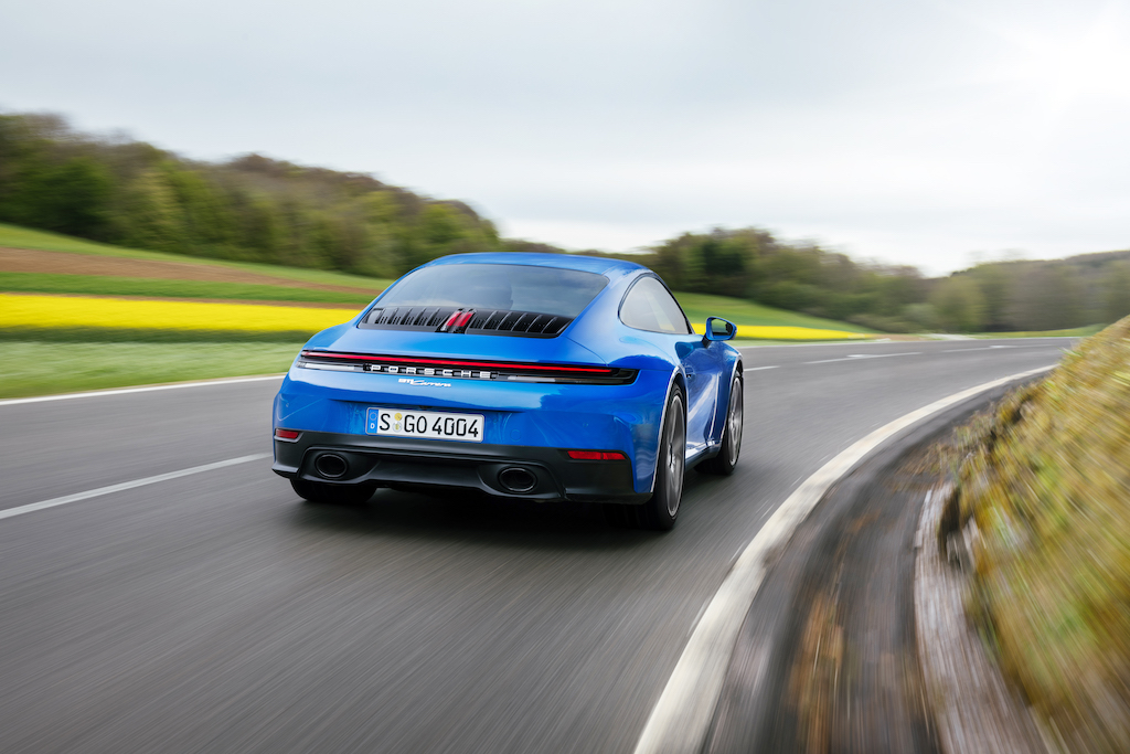 2025 Porsche 911 Carrera. Rear action. Image courtesy of Porsche