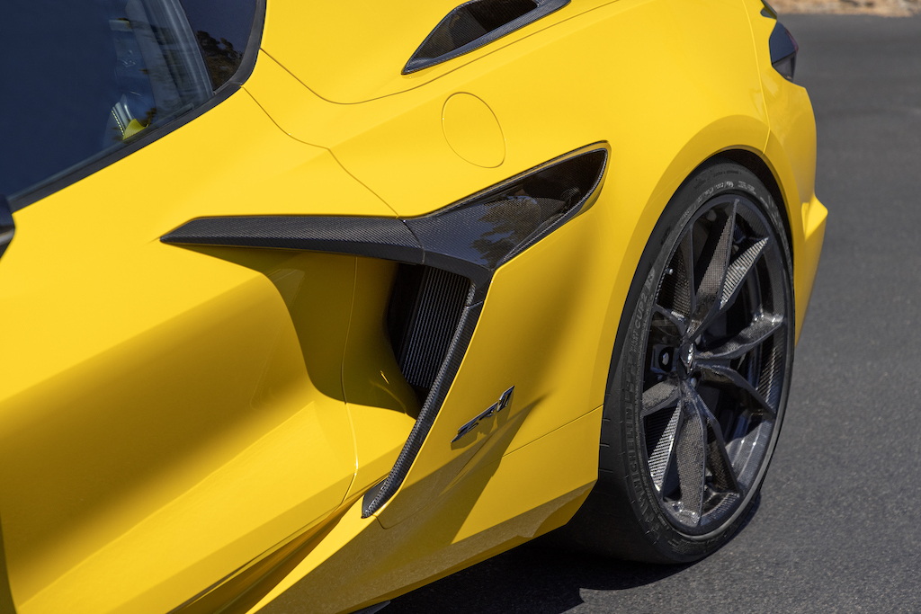 2025 Chevrolet Corvette ZR1 Coupe with ZTK Performance Package. Carbon fiber wheel. Image courtesy of Chevrolet.