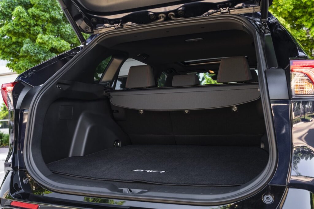 2025 Toyota RAV4 Plug-in Hybrid XSE, cargo space. Image courtesy of Toyota.