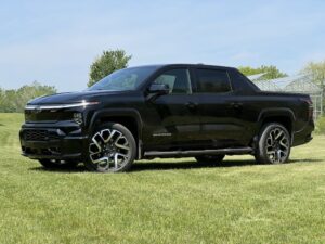 2024 Chevrolet Silverado EV RST First Edition, front 3/4, image by Robin Warner