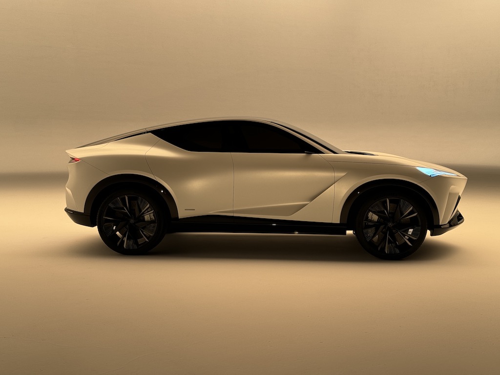 Acura Performance EV Concept, in profile, image by Robin Warner