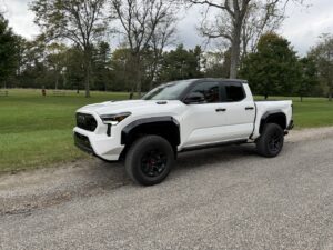 2024 Toyota Tacoma TRD Pro, front 3/4. Image by Robin Warner