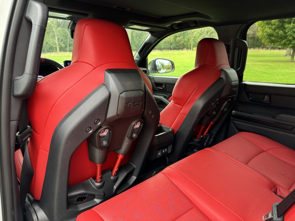 2024 Toyota Tacoma TRD Pro, isodynamic performance front seats. Image by Robin Warner