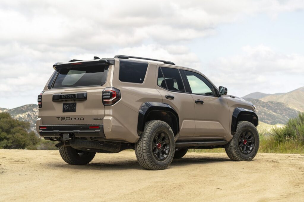 2025 Toyota 4Runner, rear 3/4, Mudbath paint. Image courtesy of Toyota