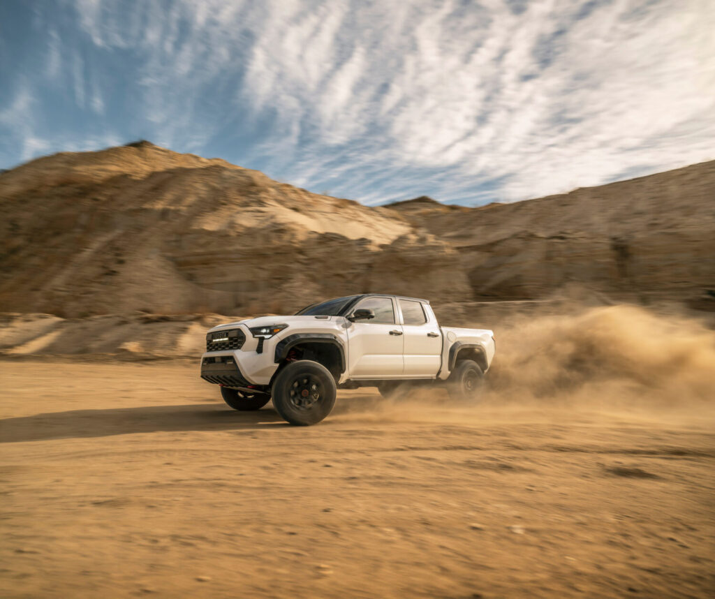 2025 Toyota Tacoma TRD Pro, in action off-road. Image courtesy of Toyota