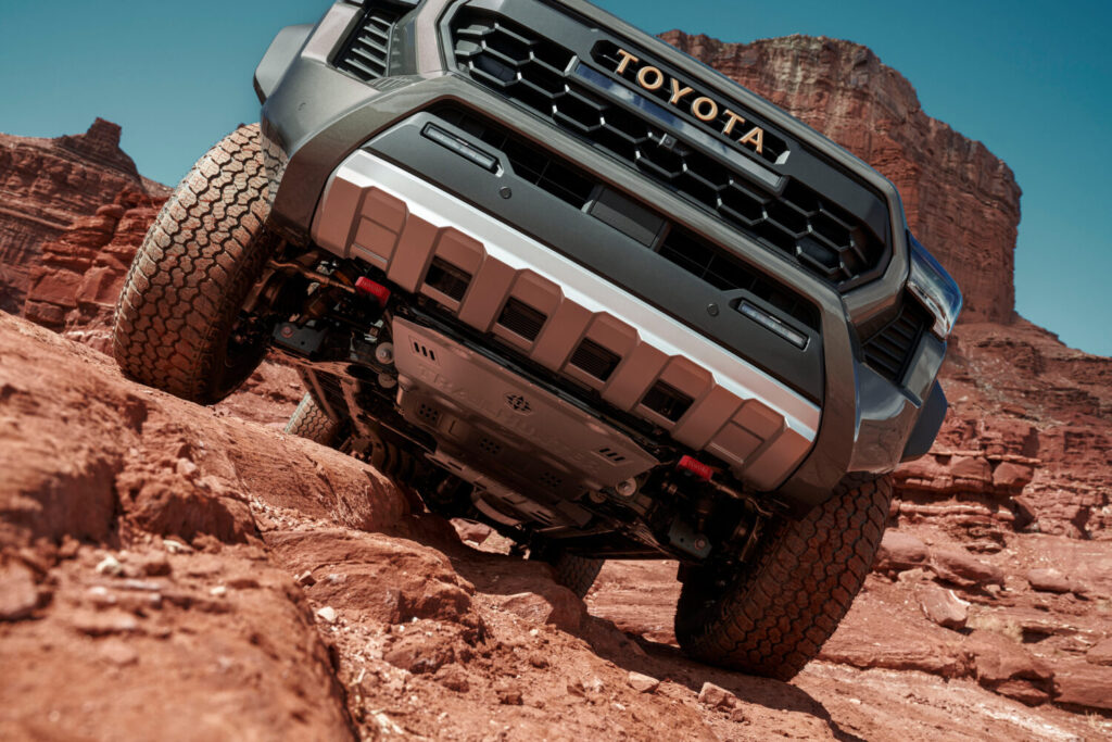 2025 Toyota Tacoma Trailhunter, front off-road. Image courtesy of Toyota