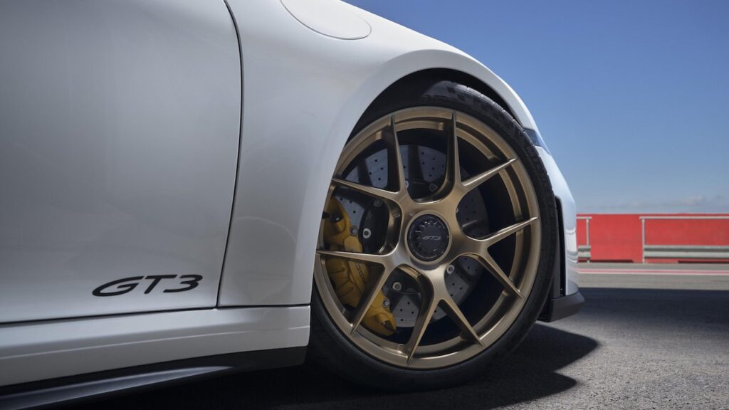 2025 Porsche 911 GT3, front wheel. Image courtesy of Porsche.