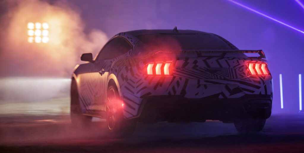 Ford Mustang RTR Ecoboost, rear in action. Image courtesy of Ford.