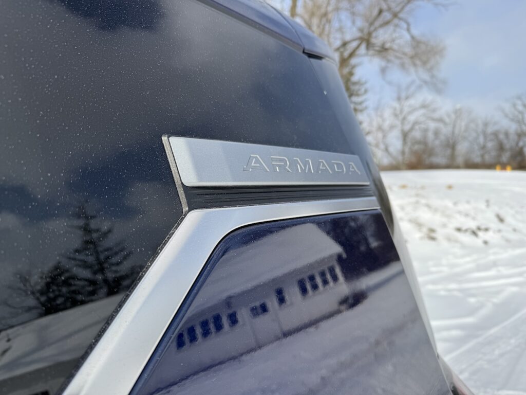 2025 Nissan Armada, Armada badge. Image by Robin Warner