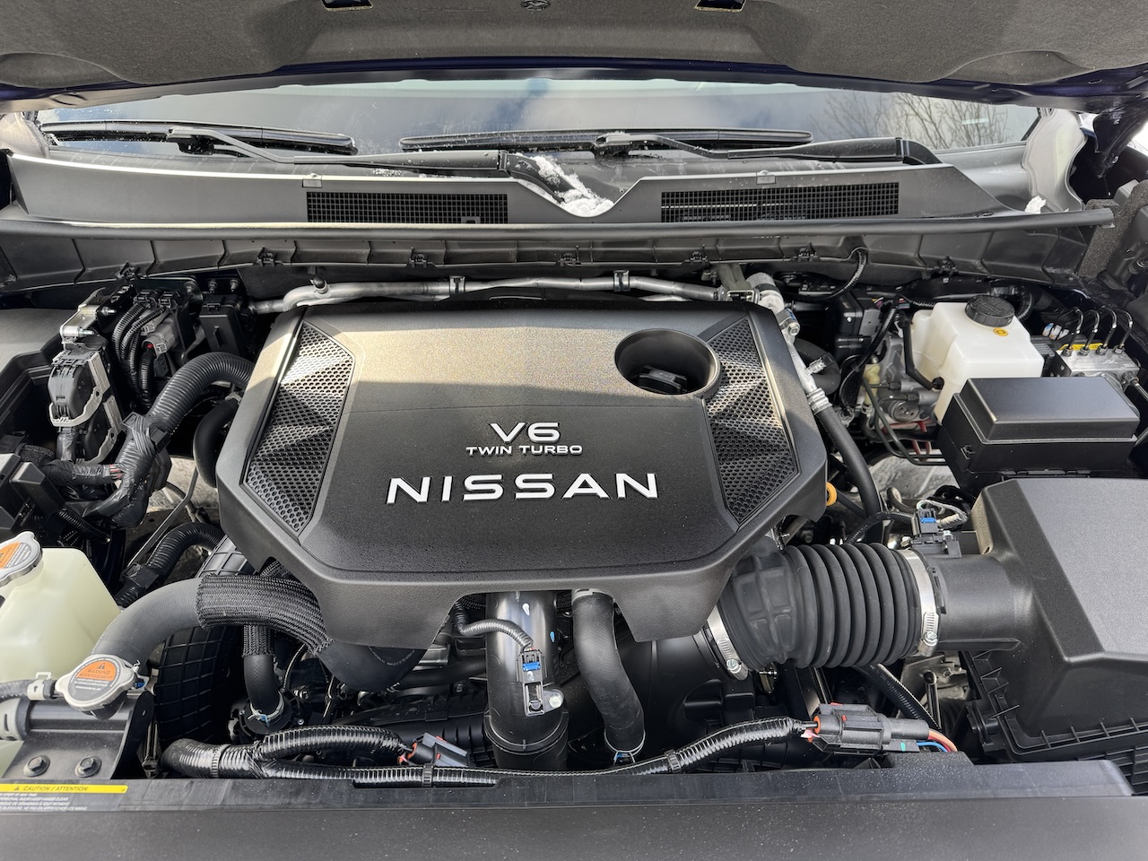 2025 Nissan Armada, engine bay. Image by Robin Warner