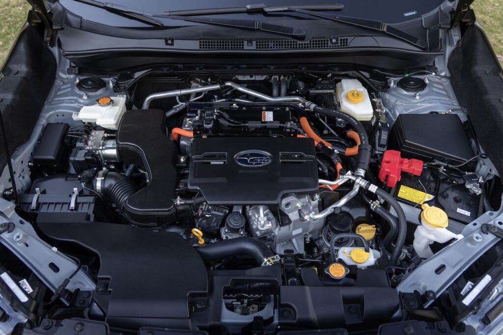 2025 Subaru Forester Hybrid. Engine bay. Image courtesy of Subaru